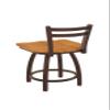 HBS 411 Jackie Low Back 18" Swivel Vanity Stool with Bronze Finish and Medium Maple Seat view 3
