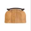 HBS 411 Jackie Low Back 18" Swivel Vanity Stool with Bronze Finish and Medium Maple Seat view 4
