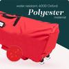Handy Laundry Christmas Tree Storage Bag with Wheels Fits 9 Ft Artificial Tree, Heavy Duty, Waterproof, Large Zippered Holiday Storage Container, Durable Handles, Red view 4