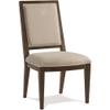 Riverside Furniture Monterey Upholstered Wood Dining Side Chair in Mink Brown view 1