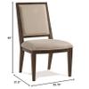 Riverside Furniture Monterey Upholstered Wood Dining Side Chair in Mink Brown view 3