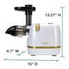 Omega H3000RWH13 Cold Press 365 Juicer Slow Masticating Extractor Creates Delicious Fruit Vegetable and Leafy Green High Juice Yield and Preserves Nutritional Value, 150-Watt, White view 4