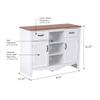 OS Home & Office Furniture 25305 White Countryside Buffet w/ 2 Drawers & 2 Doors view 3
