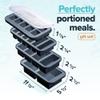 Souper Cubes Silicone Freezer Molds Gift Set with 2 Tbsp, 1/2, 1, and 2 Cup Silicone Freezer Trays With Lids - Meal Prep and Kitchen Essentials Bundle - Charcoal view 3