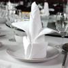 100 pieces White Dinner Napkins for Banquets & Restaurants, Commercial Grade 100% Polyester with Soft Cotton Touch, 20"x20", Made in USA, Priced Bulk Packing view 1