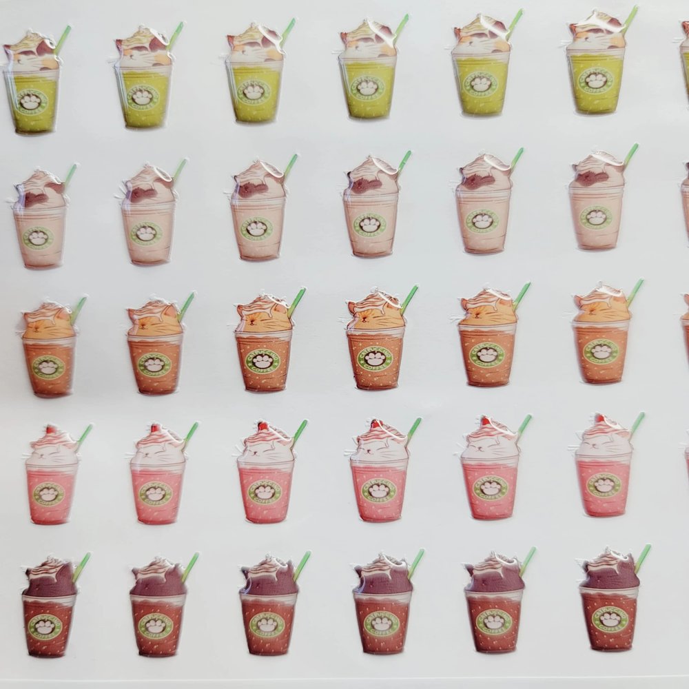 Adhesive Resin for Clays MF 108 Cute Drinks (2 cm) 50 Units