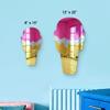 4ArtWorks - Acrylic Gold Wafer Cake Cone Ice Cream Cone Wall Art - Wall Mirror Decoration for Bedrooms, Nursery Room, Dorms view 3