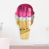4ArtWorks - Acrylic Strawberry Wafer Cake Cone Ice Cream Cone Wall Art - Wall Mirror Decoration for Bedrooms, Nursery Room, Dorms view 1