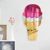 4ArtWorks - Acrylic Strawberry Wafer Cake Cone Ice Cream Cone Wall Art - Wall Mirror Decoration for Bedrooms, Nursery Room, Dorms view 4