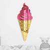 4ArtWorks - Acrylic Ice Cream Cone Strawberry Wall Art - Ready to Hang Wall Mirror Decoration for Bedrooms, Nursery Room, Dorms, Baby Playroom Accent Mirror - Hand Assembled & Made in The USA view 1