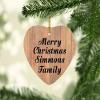 Designsify Christmas Tree Decoration, Merry Christmas Simmons Family, Heart Ornament C, Gifts for Birthday Anniversary Valentines Mom Mothers Fathers Day Party, to Men Women Him Her Friend Mom view 2