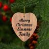 Designsify Christmas Tree Decoration, Merry Christmas Simmons Family, Heart Ornament C, Gifts for Birthday Anniversary Valentines Mom Mothers Fathers Day Party, to Men Women Him Her Friend Mom view 3
