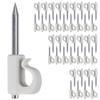SELEWARE Q-Hanger Hooks for Outdoor String Lights, Home Christmas Lights Hanger Hooks for Easy Release, Heavy Duty 40 LB Capacity (White 40Pcs) view 1