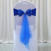 50Pcs Stretch Satin Chair Sashes Bows Chair Bands Decor for Hotel Wedding Reception Party Event Chair Cover Decoration Dark Blue view 1