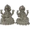 999 Pure Silver Big Ganesh & Lakshmi/Laxmi Idol/Statue/Murti (Figurine #36) view 2