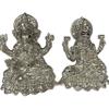 999 Pure Silver Big Ganesh & Lakshmi/Laxmi Idol/Statue/Murti (Figurine #36) view 3