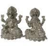 999 Pure Silver Big Ganesh & Lakshmi/Laxmi Idol/Statue/Murti (Figurine #36) view 4