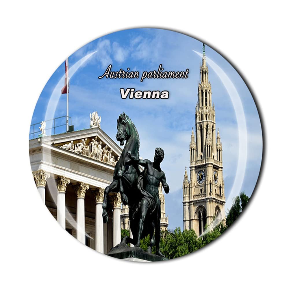 Austrian Parliament Vienna Fridge Magnet Crystal Tourist Souvenir Gift Collection Refrigerator Magnetic Sticker