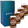 Personalized Beer Can Set of Four Glasses Asperous Monogram Laser Engraved 5 oz Custom Glass for Men, House Warming and Weddings view 1