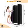 AMSXNOO Clothing Store Fitting Room, Strong Load- Bearing Locker Room Removable Portable Stable Privacy Dressing Room for Indoor Outdoor House Office Shopping Mall (Color : Black, Size : 85x80x200CM) view 2