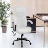 Big and Tall 500lbs Wide Seat Ergonomic Desk Chair with Lumbar Support Arms Headrest Massage Office Chair Rolling Swivel PU Leather Task Computer Chair for Adults (White) view 2