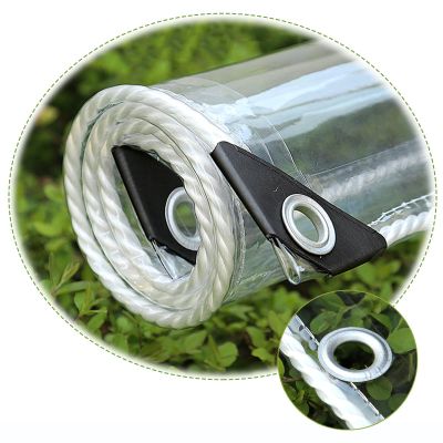 Transparent PVC Plastic Tarpaulin 22m 23m 24m 33m 34m, Waterproof Clear Tarpaulin, 0.35mm Tear-Resistant Anti-Aging Outdoor Tarp Cover Awning, Customizable,Transparent-1.55.5m/4.918ft