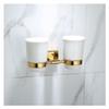 ZTBH Bathroom Hardware Sets Bathroom Hardware Set, Corner Shelf, Paper Holder, Hook, Toilet Brush Holder, Towel Rail Bathroom Hardware Towel Set (Color : Tooth Brush Holders) view 1