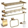 ZTBH Bathroom Hardware Sets Bathroom Hardware Set, Corner Shelf, Paper Holder, Hook, Toilet Brush Holder, Towel Rail Bathroom Hardware Towel Set (Color : Tooth Brush Holders) view 3