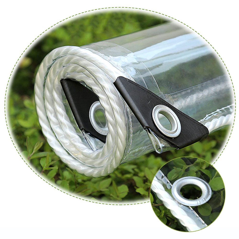 Transparent PVC Plastic Tarpaulin 22m 23m 24m 33m 34m, Waterproof Clear Tarpaulin, 0.35mm Tear-Resistant Anti-Aging Outdoor Tarp Cover Awning, Customizable,Transparent-2.12.5m/6.98.2ft