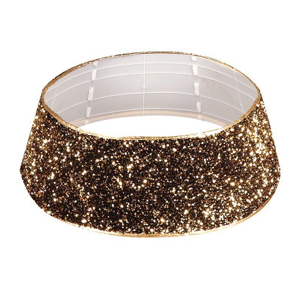 Carpet Skirt,laozibierewo1 Sequins Glitter Christmas Tree Base Collar Around Decorative Skirt Decor