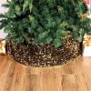 Carpet Skirt,laozibierewo1 Sequins Glitter Christmas Tree Base Collar Around Decorative Skirt Decor view 3
