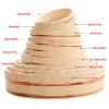 12 Sizes,Wooden Hangiri Sushi Rice Mixing Bowl Tub Sushi Oke Copper Bands for Sushi Restaurant Kitchen,27cm/10.6in view 2