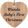 Designsify Christmas Tree Decoration, Wanda Baby's First Christmas, Heart Ornament C, Gifts for Birthday Anniversary Valentines Mom Mothers Fathers Day Party, to Men Women Him Her Friend Mom Dad view 1