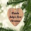 Designsify Christmas Tree Decoration, Wanda Baby's First Christmas, Heart Ornament C, Gifts for Birthday Anniversary Valentines Mom Mothers Fathers Day Party, to Men Women Him Her Friend Mom Dad view 2