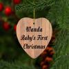 Designsify Christmas Tree Decoration, Wanda Baby's First Christmas, Heart Ornament C, Gifts for Birthday Anniversary Valentines Mom Mothers Fathers Day Party, to Men Women Him Her Friend Mom Dad view 3