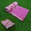 V Vedant Designs Indian Kantha Quilt Handmade Floral Print Kantha Bedcover Throw Cotton Blanket Gudari Twin and Queen Size Kantha Quilt (Pink, Twin) view 3