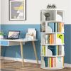 LYWY Storage Shelf, Simple Plate Bookshelf 360-Degree Rotating Children's Painting Story Book Collection Shelf,Yellow,3F view 2