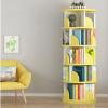 LYWY Storage Shelf, Simple Plate Bookshelf 360-Degree Rotating Children's Painting Story Book Collection Shelf,Yellow,3F view 3