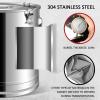 AIZYR Milk Can for Liquid and Solid Storage/Transporting, 304 Stainless Steel Airtight Storage Canister with Silicone Seal Dent & Carry Handle,175L view 3