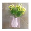 2 Pieces Magic Silicone Vase for Window, Wall Vase Grass Stick On The Wall Wall Hanging Vase Flowerpot Suspension Wall Hanging Reusable Apply to Dinning Room Office Bedroom (Color : White) view 1