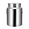 AIZYR Heavy Duty Stainless Steel Milk Can - Milk Sealed Buckets Ice Milk Buckets Liquid Storage Container with Sealed Lid & Handle,100L view 1