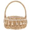 DOITOOL Wicker Rattan Girl Basket Woven Storage Basket with Handles, Wedding Girl Baskets Easter Basket Decorative Wicker Laundry Basket Rustic Basket for Wedding Easter, L view 1