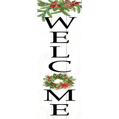 Beechdale Frames Porch Sitter - WELCOME WREATH - 8" x 43"