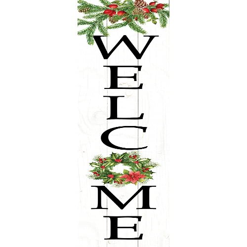 Beechdale Frames Porch Sitter - WELCOME WREATH - 8" x 43"