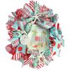 Artisan Do Not Disturb Santa on the Beach! Coastal, Beach, Nautical Santa on the Beach Christmas Wreath, Sand Dollar, Starfish, Ornaments & Nautical Rope Knots, Bow view 3