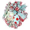 Artisan Do Not Disturb Santa on the Beach! Coastal, Beach, Nautical Santa on the Beach Christmas Wreath, Sand Dollar, Starfish, Ornaments & Nautical Rope Knots, Bow view 4