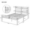 Actual Full Size Metal & Wood Bed Frame,Platform Bed with Headboard and Footboard, Strong Steel Slats Support,Extra Storage Space,for Various Bedroom Styles,No Box Spring Needed (Black) view 2