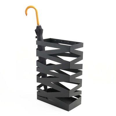 Umbrella Stand Rack Black Metal Umbrella Holders, Large Capacity Umbrella Bucket with Hooks, Used for Business Hotel Office Entrance, Can Store 20 Umbrellas