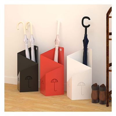 Umbrella Stand Rack Modern Metal Umbrella Stand, Umbrella Storage Bucket with Drip Tray, Umbrella Holders Can Store 8-12 Umbrellas, for Family Business Hotels (Color : Black)