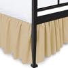 Dust Ruffle with Split Corner Bed Skirt 100% Cotton 800 Thread Count 18" Drop Lenth Ruffle Bed Skirt, Easy Fit, Three Side Coverage, Bed Skirt Full Size Taupe view 1